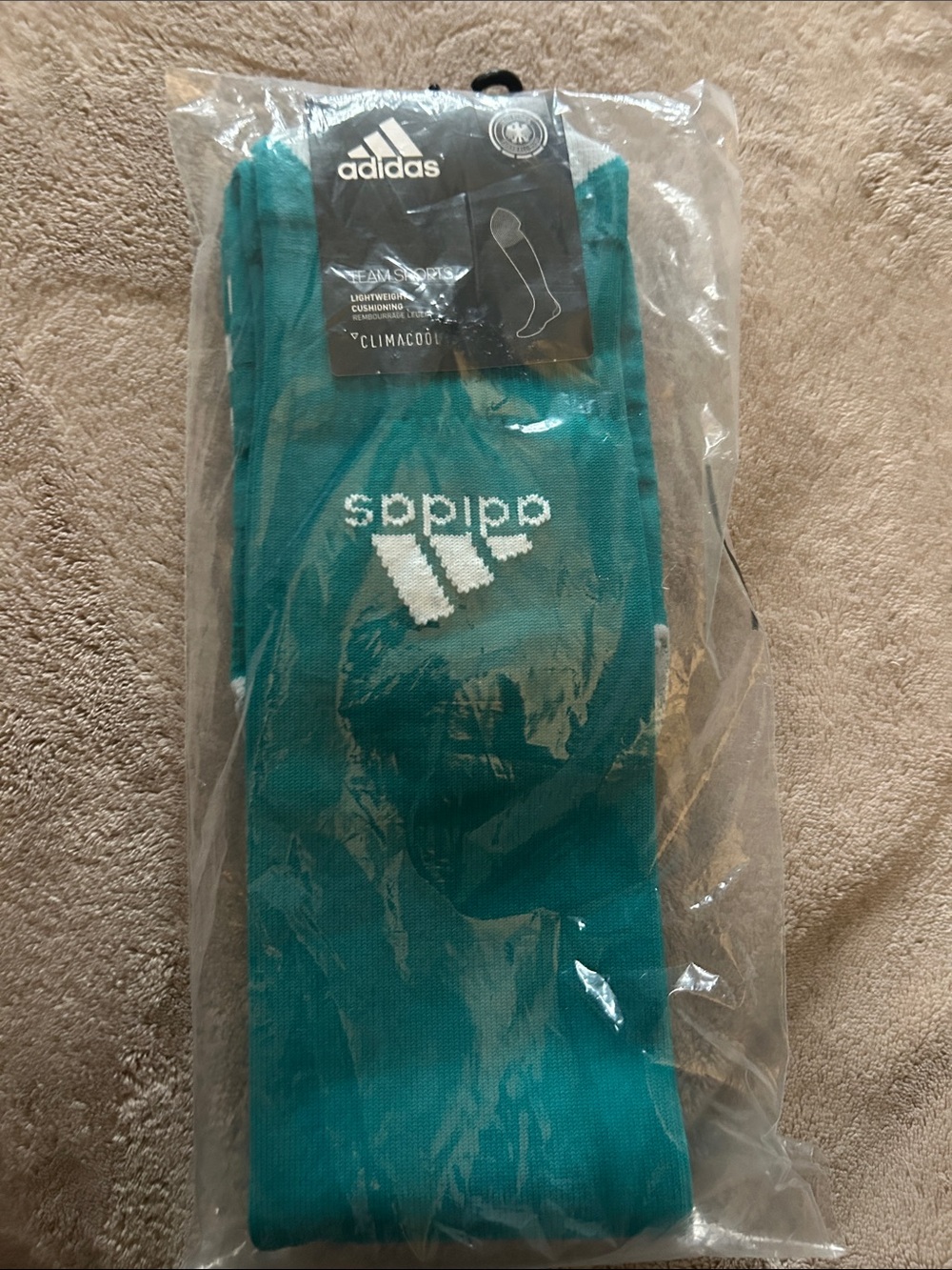 GERMAN NATIONAL TEAM adidas Teal & White Men’s Athletic Socks